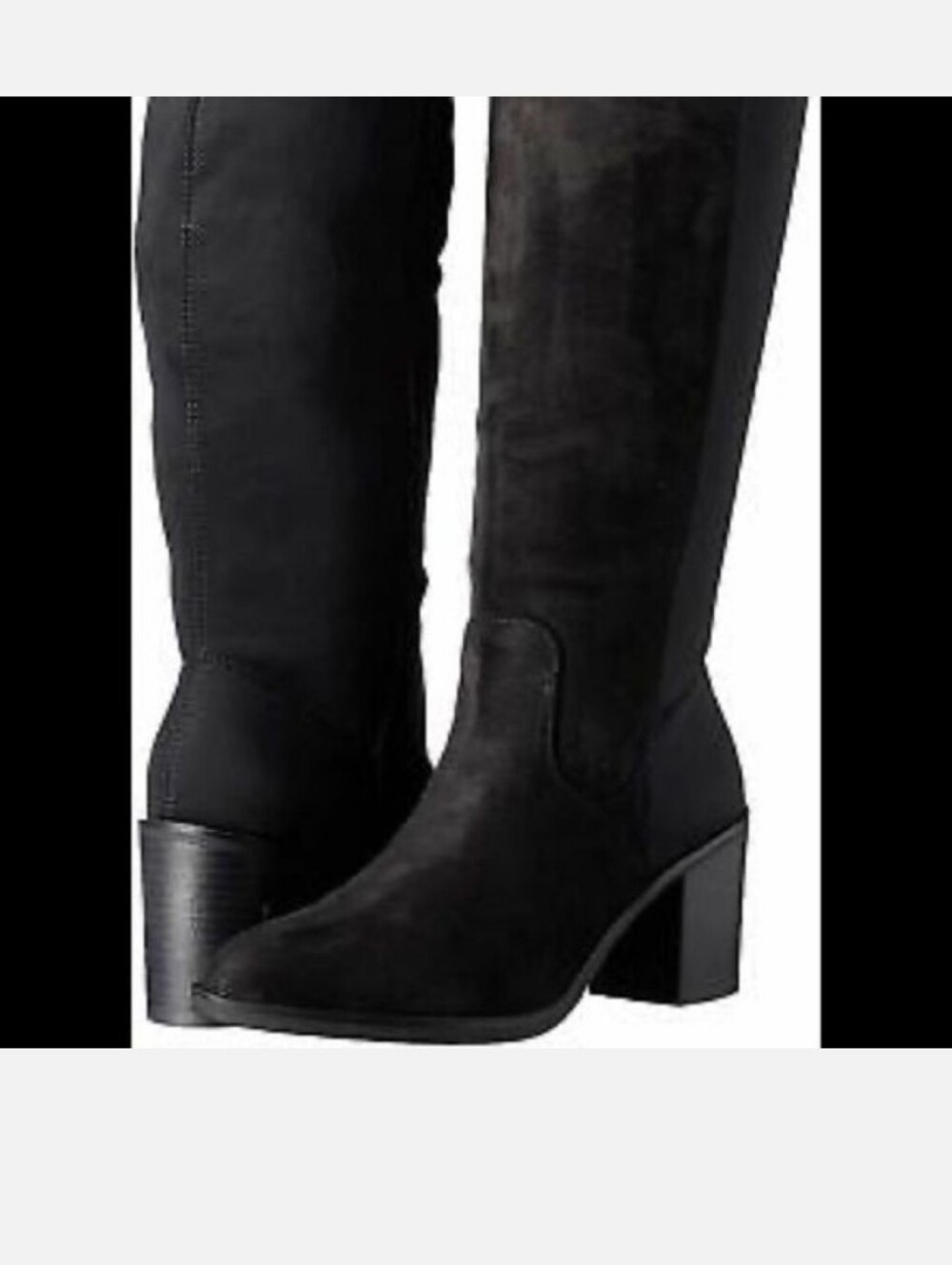 Chinese Laundry Black Over-the-Knee Block Heel Boots